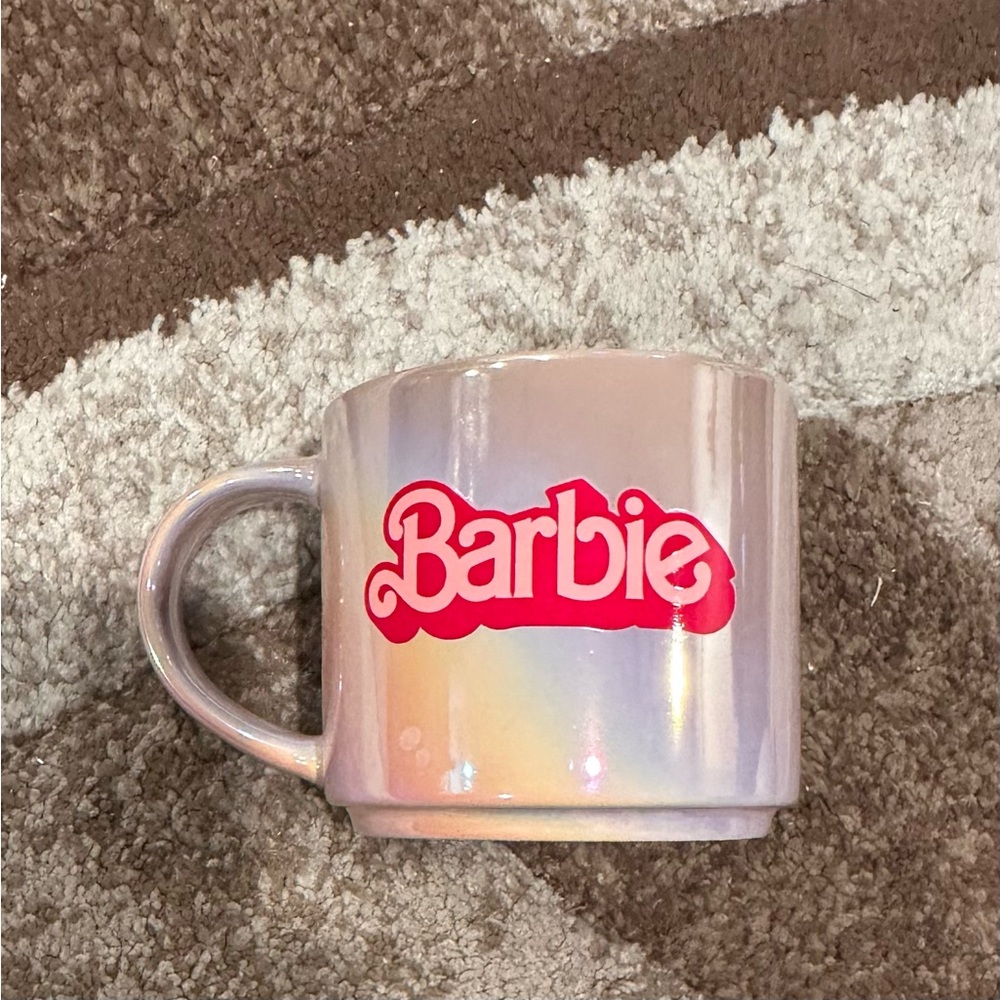 Pink Barbie Mug with Iridescent Finish